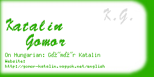 katalin gomor business card